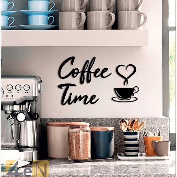 Other - Brand New Coﬀee Time Bar Cafe Wooden Decorative 4-Piece Wall Art Set